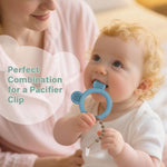 Eascrozn Baby Teething Toys Set of 3, Teethers for Babies 3-6 6-12 Months, BPA Free Soft and Textured Bear Teething Rings Silicone Teething Relief Soothing Sore Gums Baby Chew Toys