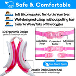 EverSport Kids Swim Goggles, Pack of 2 Swimming Goggles for Children Teens, Anti-Fog Anti-UV Youth Swim Glasses Leak Proof for Age4-16