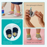 Ten Little First Walker Baby Shoes & Toddler Shoes for Boys & Girls - Lightweight, Breathable Cotton Baby Walking Shoes - Non-Slip, Wide-Feet Walking Shoes for Babies - Ocean Blue, Size 5
