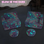 13 PCS Kids Modular Play Set, Glowing Toddler Couch, Kid Play Sofa for Playroom and Bedroom (Rainbow)