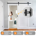 4 Packs 90 Degree Flip Barn Door Lock Latches, Matte Black Stainless Steel Gate Latch Security Door Latch for Barn Door, Pet Door, Bathroom, Cabinet Closet, Window, Sliding Door Lock