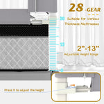 JWPEHOE Height Adjustable Bed Rail for Toddlers, Kids Safety Baby Bed Rail for Twin/Full/King/Queen Size Bed (3 Sides, 78 * 78 * 74 Inch)