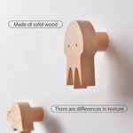 WONQEXZ Wall Hook,Child Baby Nursery Wood Wall Hook,Natural Sea Aquatic Animal Coat Hooks,Wooden Hooks,Children Wall Mounted Hook,Set of 4