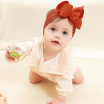 doboi 6PCS Baby Girl Headbands - Ribbon Bow Nylon Hair Accessories for Infants, Newborns, and Toddlers