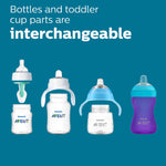 Philips Avent Anti-Colic Baby Bottles, 11oz, 4pk, Clear, SCY106/04