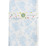 Little Me Blankets for Baby Girls' Swaddling Receiving Blanket, Blue Roses, 30 x 27 Inches