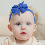 jollybows 40pcs Baby Girls Grosgrain Ribbon Hair Bows Headbands 3" Hair Band Hair Accessories for Infants Newborn Toddler