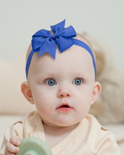jollybows 40pcs Baby Girls Grosgrain Ribbon Hair Bows Headbands 3" Hair Band Hair Accessories for Infants Newborn Toddler