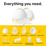 Medela Motion InBra Wearable Breast Pump, Portable Hands-Free Wireless Electric Pump, Highly efficient, Lightweight, Custom fit with Inserts, Rechargeable Battery, Discreet, Quiet, Only 3 Parts