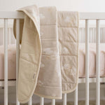 Burt's Bees Baby Reversible Blanket, Nursery, Stroller & Tummy-Time Organic Jersey Cotton Quilted Infant & Toddler Bedding