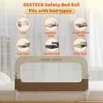 Deeteck Bed Guard Rail for Toddlers - 32" Adjustable Heights & Folding up Portable Bed Railing for Baby - Toddler Bed Rails Guard for Crib, Twin, Bunk,Full Size, Queen & King Bed