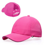 Little Girls Criss Cross Ponytail Hat Toddler Reflective Baseball Cap Kids Quick Dry Summer Sports Hats Age 3-8