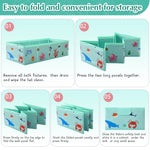 Tohetsuzp Collapsible Baby Bathtub, Portable Foldable Travel Baby Bath for Infant Toddler, Converts Shower to Tub, No Assembly Folds Flat for Storage, 6M-5 Years, Green