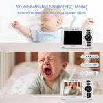 OKAIDI Baby Monitor with Camera and Audio, 3.2" IPS Screen Video Baby Monitor, 1000ft Transmission Range Baby Monitor Camera, Baby Monitor No WiFi, Infrared Night Vision, VOX Mode, Powerful Battery