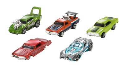 Hot Wheels Toy Cars & Trucks 10-Pack, Set of 10 1:64 Scale Vehicles, Includes Race Cars, Semi, Rescue or Construction Trucks (Styles May Vary)