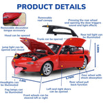 FRJV Car Toys for Boys 1 32 Diecast Cars Metal Toy Car,Collectibles Model Car Kits for Adults and Kids,Pull Back Cars with Lights and Sounds,Toy Cars for Boys Age 4-7（Red）