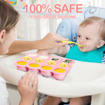 3 Pcs Baby Food Storage Container 12 Cup Silicone Baby Food Freezer Tray with Lid Stackable Reusable Silicone Baby Food Freezer Storage Tray for Food Vegetable Fruit Puree and Breast Milk (Pink)