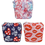 ALVABABY Large Cloth Swim Diaper 3pcs Baby/Toddler/Infant Snap Reusable Adjustable Swimming Diaper Baby Boy and Girl 3ZSWY63A
