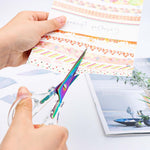 6.5" Clear Acrylic Scissors Rainbow Scissors Metal Blades Office Cutting Shears for Desk Craft Supplies Home Office School Accessories