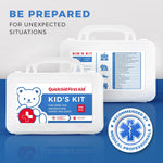 Kids First Aid Kit for Home/Business, Mini Travel First Aid Kit | HSA/FSA Eligible Emergency Kit | Small First Aid Kit for Car | Camping First Aid Kit Hiking | Survival Medical Kit – 145 Pcs