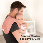 5-Pack Muslin Burp Cloths Baby Boy, Girl - Very Absorbent Baby Burp Cloth Rags, 8-Layers Viscose Derived from Bamboo Cotton Muslin Towel, Super Soft Spit Up Rags, No Shrink Washcloths (Mauve)