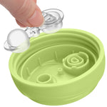 Chicco Insulated Sippy Cup 12+ Months, 9oz Glow-in-the-Dark Toddler Training Cup with Bite Resistant No-Spill Rim Spout, Double-Wall, BPA Free, Green