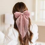 6 PCS Hair Bows for Women, Big Bow Hair Clips for Girls Thick Thin Hair, Silky Satin Hair Bow Clips Oversized, Large Cute Aesthetic Hair Accessories Gifts Holiday