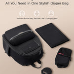 Momcozy GoEase Diaper Bag - Stylish, Durable & Waterproof Baby Bag with Multi-Pockets, Laptop Compartment, Changing Pad & Stroller Straps, Travel Baby Essentials for Moms,Dads,Work, Maternity