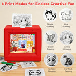 AI Voice-Powered Sticker Maker for Kids, Portable Thermal Printer with 6 Art Modes, Custom Sticker Machine Box for Journaling, School Projects & DIY Crafts, Creative Toy Gift for Boys Girls Ages 3+