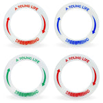 [4 Pack] Kid's Flying Rings Flying Disc - Glow in The Dark - Fly Straight - Weight 1.15 OZ Only - Floats On The Water - Best Healthy Activities for Your Family - Party Outside and Play!