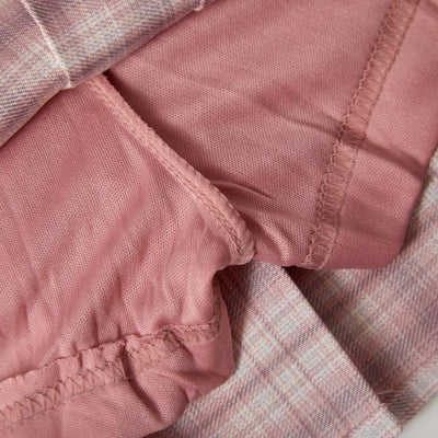 Zoushen Toddler Little Girls Skirts High Waisted A Line Pleated Pink Plaid Summer Skirts 2T