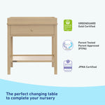 Graco Storage Baby Changing Table (Driftwood) - GREENGUARD Gold Certified, Changing Table with Drawer, Changing Table Topper, Perfect for Any Nursery Décor