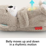 Fisher-Price Baby Toy Soothe 'n Snuggle Otter Portable Plush Sound Machine with Music Lights & Breathing Motion for Newborns 0+ Months