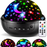COOLNIGHT Night Light for Kids,93 Lighting+3 Films Kids Night Light Projector,Remote+Dimmable Star Projector,360° Ceiling Stars Glow in The Dark Stars,Christmas Gifts for 4 Year Old Boy Birthday Gift
