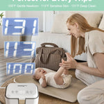 MOMYEASY Baby Wipe Warmer, Large Capacity Wipes Dispenser with 3 Temperature Modes, Even Heating Diaper Wipe Warmer with Night Light, Wipes Warmer for Babies/Adults