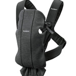 BabyBjörn Baby Carrier Mini, Charcoal Gray, 3D Jersey | Infant Carrier (7-25 lbs), Ergonomic, Easy-to-Use