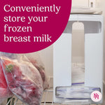 Nurse & Nourish Breast Milk Storage Tower & Freezer Organizer Bin - Space-Saving Rack for Breast Milk Storage Bags - Flat-Freeze Tray for Freezer Bins - First-In, First-Out for Baby Essentials - White