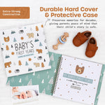 Keepsake Baby Memory Book for Baby Boy or Girl – Timeless Woodland Baby Journal Scrapbook Photo Album for First 5 Years – Milestone Book to Record Every Event from Birth to Age 5