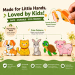 MAGICACORN Wooden Animal Puzzles for Toddlers – Montessori Educational Learning Toys for Preschoolers, Farm Animal Jigsaw Puzzle Set, Safe & Durable Gift for Boys & Girls, Christmas Birthday Present