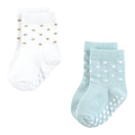 Hudson Baby Infant Girl Cotton Rich Newborn and Terry Socks, Soft Dots, 6-12 Months