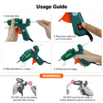 SHJADE Hot Glue Gun with 30 Glue Sticks, Fast Preheating Hot Melt Gun, Mini Glue Gun Kit for Kids DIY School Craft Projects and Quick Home Repairs, 20W Green