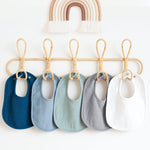 Konssy Muslin Baby Bibs 8 Pack Baby Bandana Drool Bibs Cotton for Unisex Boys Girls, 8 Solid Colors Set for Teething Drooling
