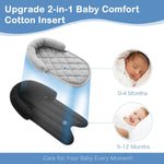 Pro Goleem Car Seat Head Support Infant, Soft Infant Car Seat Insert, 2 in 1 Carseat Head Support for Newborn, Perfect for Car Seat, Stroller, Swing, Bouncer, Gray and Black
