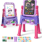 Lehoo Castle Easel for Kids, Toys for 2 Year Old Girl, Art Easel Toddler, Magnetic White Chalk Board, Gifts for 3 4 Year Old Girls 2-4 Years Old Christmas