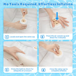 UNEEDE Inflatable Bathtub for Toddlers, Portable Baby Tub with Built-in Air Pump, Anti-Slip Design with Big Drain, Perfect for 0-6 Months Newborn and up, Ideal for Home Travel & Beach