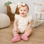 Meckior Baby Girls Cowboy Tassel Boots Side Zipper Moccasins Soft Bottom Non-Slip Toddler Shoe