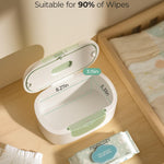 Momcozy New Baby Wipe Warmer, Large Capacity Wipe Dispenser Compatible with 60-80pcs,10-Min Fast Heating,4 Temperature Modes,Innovative Spring Design,Silicone&Top Seals,Even Heating,3-Level Nightlight