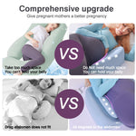 Memory Foam Pregnancy Wedge Pillows for Sleeping, Upgraded Maternity Pillow for Side Sleeper, Pregnancy Body Pillow for Pregnant Women Support for Back, Belly, HIPS, Detachable Pillow Cover (Blue)