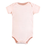 Hudson Baby Unisex Baby Cotton Bodysuits, Cinnamon Pink Prints, 12-18 Months