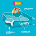 Intex 4 Foot x 12 Inch Miniature Durable Vinyl Outdoor Above Ground Frame Kiddie Swimming and Teaching Baby Pool for Ages 3 and Up, Blue